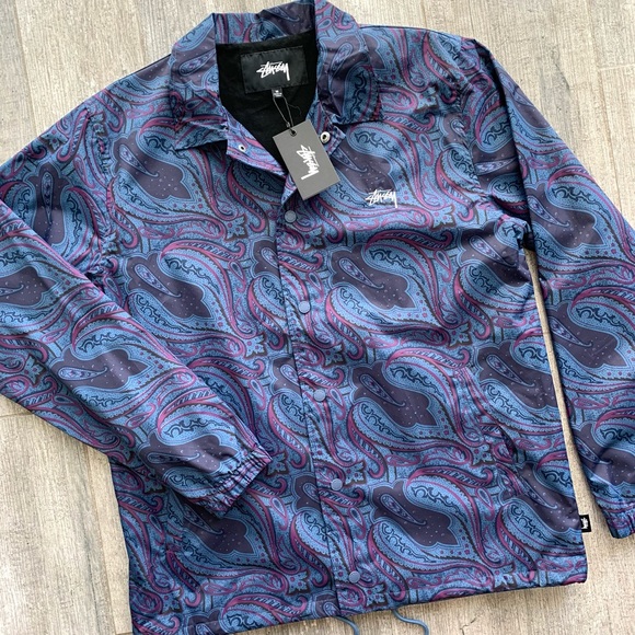stussy paisley coach jacket